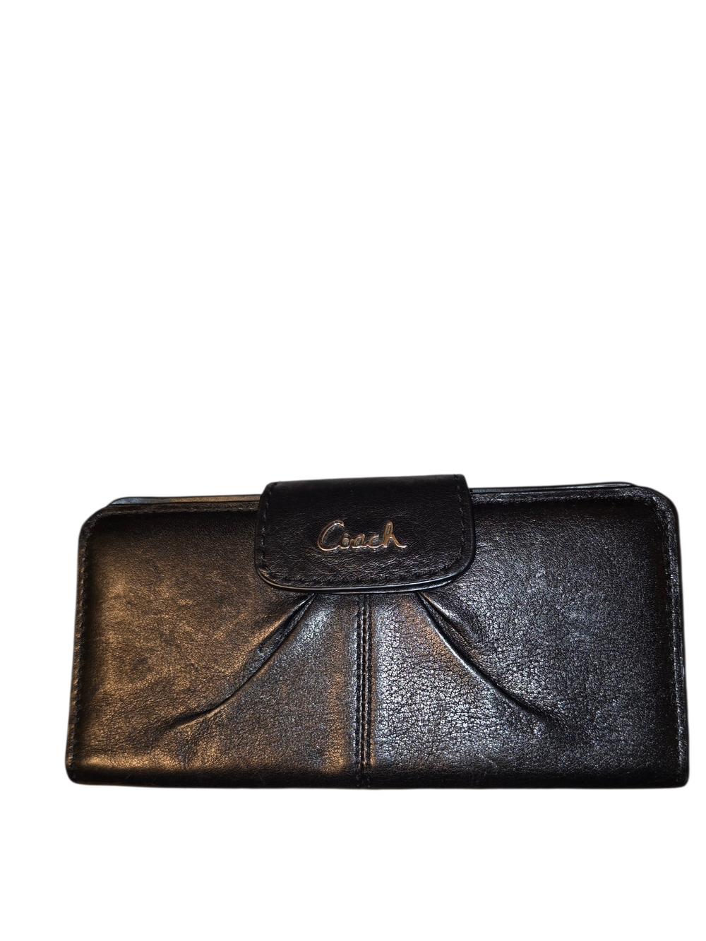 Coach Black Leather Clutch Wallet